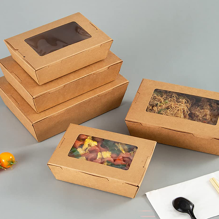 Kraft Paper Food Box With Window