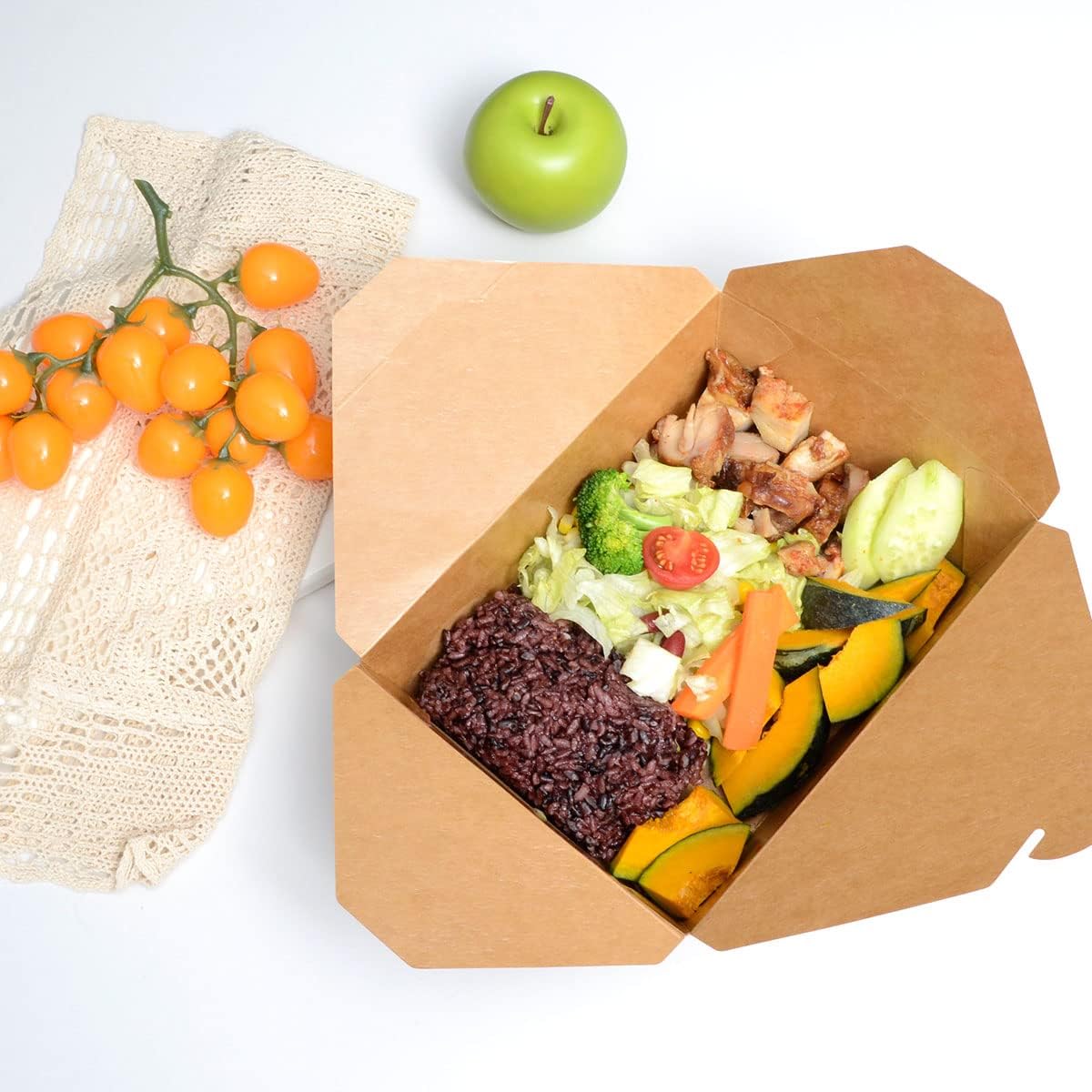 Kraft Paper Food Box (16.8*13.7*6.5cm/1400ml)
