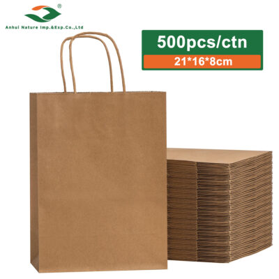 Twisted Handle Paper Bag (21*16*8cm)