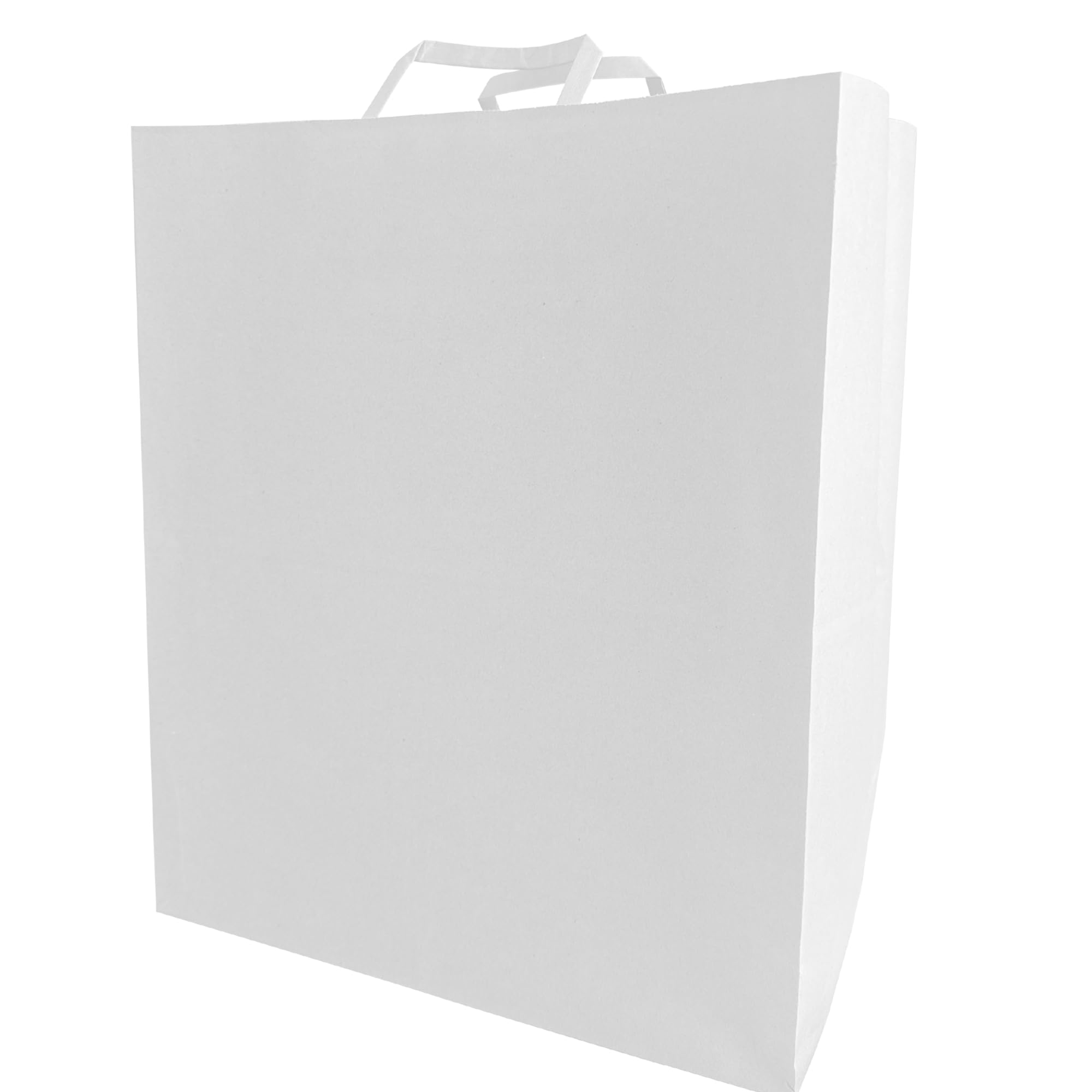 White Kraft Flat Handle Paper Bag