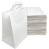 White Kraft Flat Handle Paper Bag
