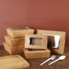 2100ML Large Capacity Kraft Paper Packing Box With Window