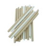 8 230mm Paper Straws White Sharp End