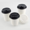 80 Mm Eco Friendly PP Lids Paper Coffee Cup