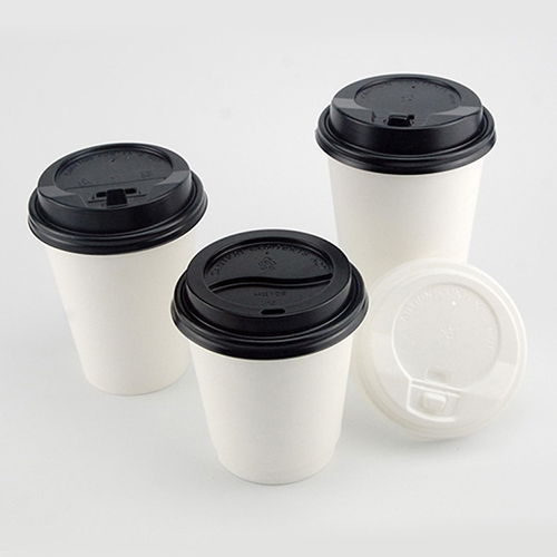 80 Mm Eco Friendly PP Lids Paper Coffee Cup