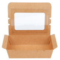 Disposable 1200ml Sandwich Box Food Packaging Paper Box