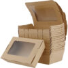 Disposable Kraft Paper Food Box with Window 1200ML (4) Disposable Kraft Paper Food Box with Window 1200ML