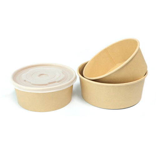 Disposable Round Large Salad Bowl with Lid