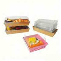 Kraft Meal Noodle Cake Sandwich Paper Dessert Box (1) Kraft Meal Noodle Cake Sandwich Paper Dessert Box