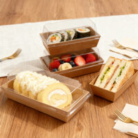 Kraft Meal Noodle Cake Sandwich Paper Dessert Box (3) Kraft Meal Noodle Cake Sandwich Paper Dessert Box