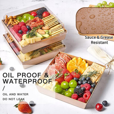 Kraft Paper Dessert Box Pastry Cake Takeout Box