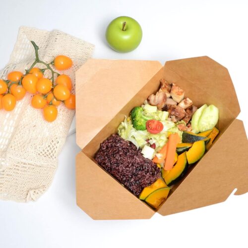 Kraft Paper Food Box (8) Kraft Paper Food Box