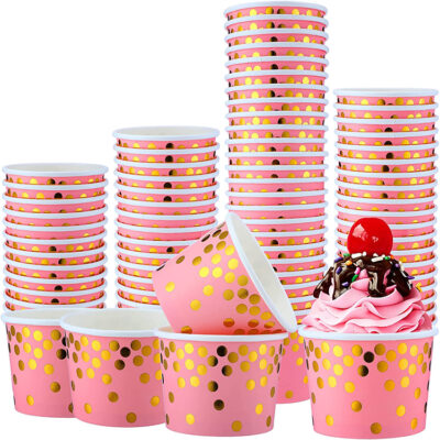 Multiple Colors Ice Cream Paper Cups