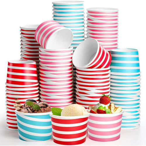 Multiple Colors Ice Cream Paper Cups