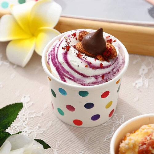 Multiple Colors Ice Cream Paper Cups (3) Multiple Colors Ice Cream Paper Cups