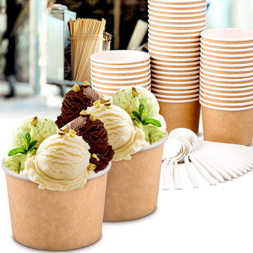 Multiple Colors Ice Cream Paper Cups (6) Multiple Colors Ice Cream Paper Cups