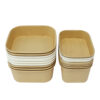 Recyclable 1300ML Rectangle Paper Salad Bowl (1) Recyclable 1300ML Rectangle Paper Salad Bowl