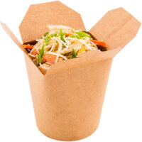 Takeaway Kraft Paper Rice Noodle Box Biodegradable (4) Takeaway Kraft Paper Rice Noodle Box Biodegradable