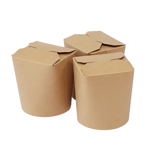 Takeaway Kraft Paper Rice Noodle Box Biodegradable