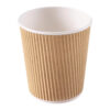 12oz Brown Paper Cup With Ripple Wrap