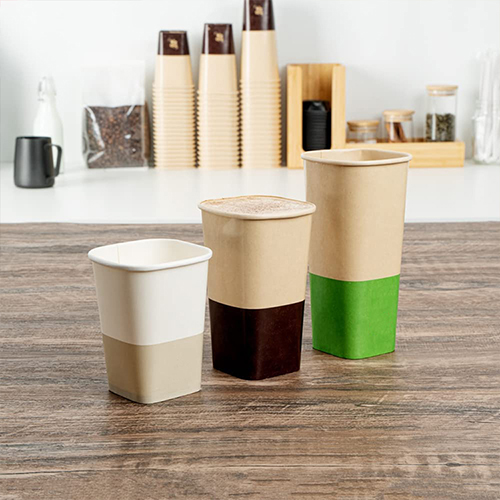 16 Oz Square Single Wall Paper Cups