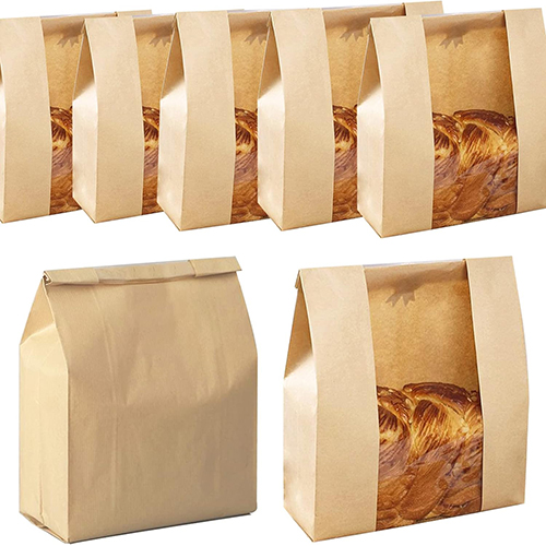 28cm Kraft Bread Bag with Window