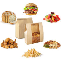 28cm Kraft Bread Bag with Window 28cm Kraft Bread Bag with Window