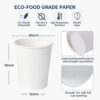 8oz 240ml Disposable White Paper Cup