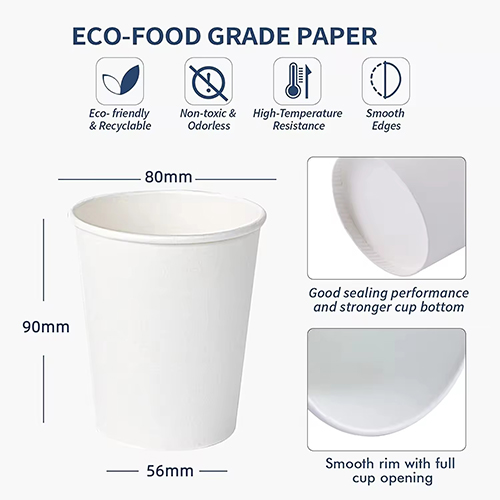 8oz 240ml Disposable White Paper Cup