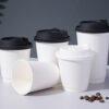 8oz Double Wall Paper Cup White and Black