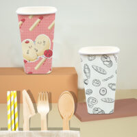 Biodegradable Square Coffee Paper Cups Biodegradable Square Coffee Paper Cups