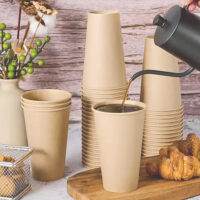 Brown Coffee Cup 4oz 8oz 12oz