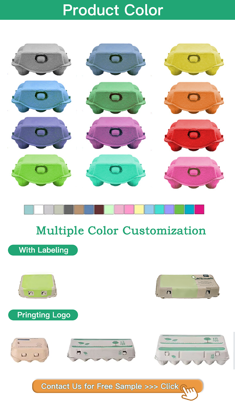 Colored Egg Cartons Paper Egg Tray with Labels