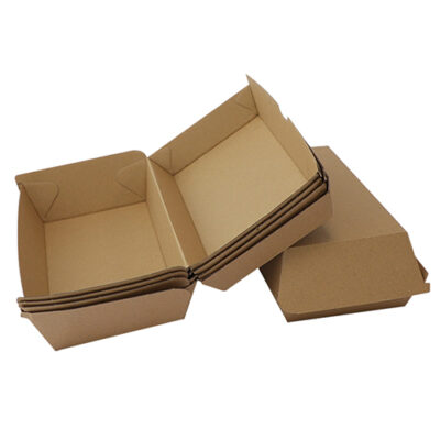 Custom Disposable Take Away Paper Burger Packaging Box