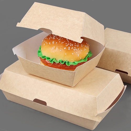 Custom Disposable Take Away Paper Burger Packaging Box (2) Custom Disposable Take Away Paper Burger Packaging Box