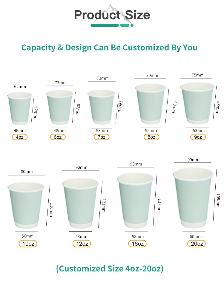 Decorated Office Disposable Water Paper Cups