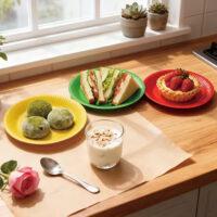Disposable Birthday Party Round Cake Paper Plate (2) Disposable Birthday Party Round Cake Paper Plate