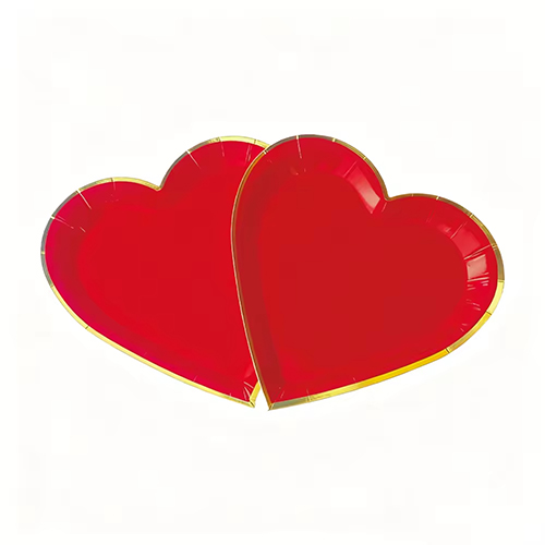 Disposable Dinner Plates Red Heart Paper Plates