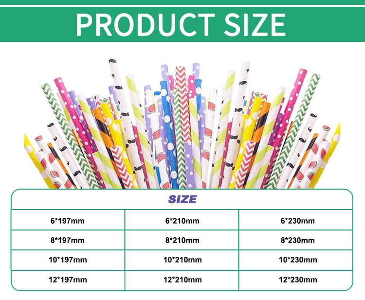 Disposable Paper Drinks Straws
