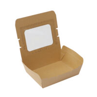 Kraft Lunch Box with Window (5) Kraft Lunch Box With Window