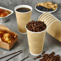 Kraft Paper Coffee Cups for Coffee Shops Kraft Paper Coffee Cups for Coffee Shops