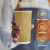 Kraft Paper Coffee Cups for Coffee Shops