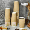 Kraft Paper Coffee Cups for Coffee Shops