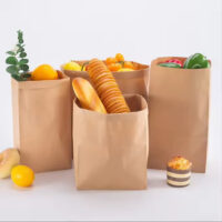 Lunch Flat Bottom Bread Paper Bag Without Handle (3) Lunch Flat Bottom Bread Paper Bag Without Handle