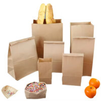 Lunch Flat Bottom Bread Paper Bag Without Handle (4) Lunch Flat Bottom Bread Paper Bag Without Handle