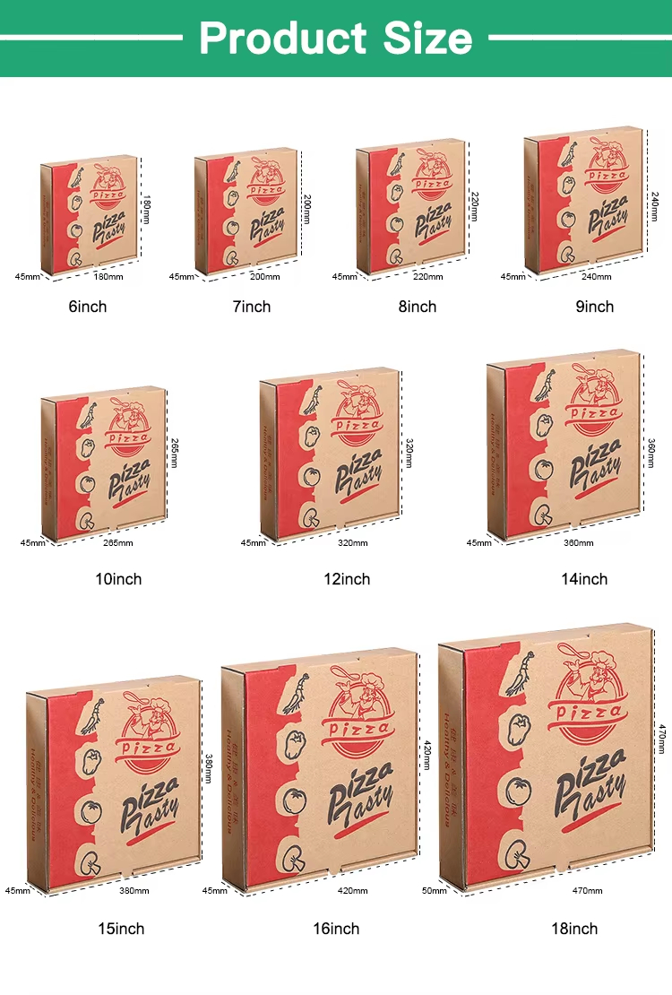 Paper Pizza Boxes Take Out Containers