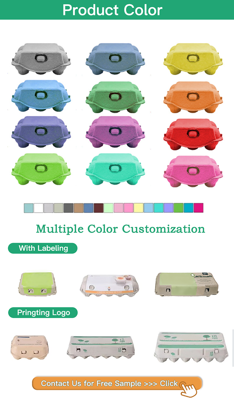 Paper Pulp Recycled 12 Egg Tray Egg Carton