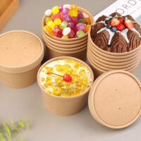 Paper Soup Cups 400ml, 500ml, 750ml, 1000ml (5) Paper Soup Cups 400ml 500ml 750ml 1000ml