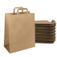 Paper Takeaway Bags with Flat Handles