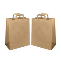 Paper Takeaway Bags with Flat Handles